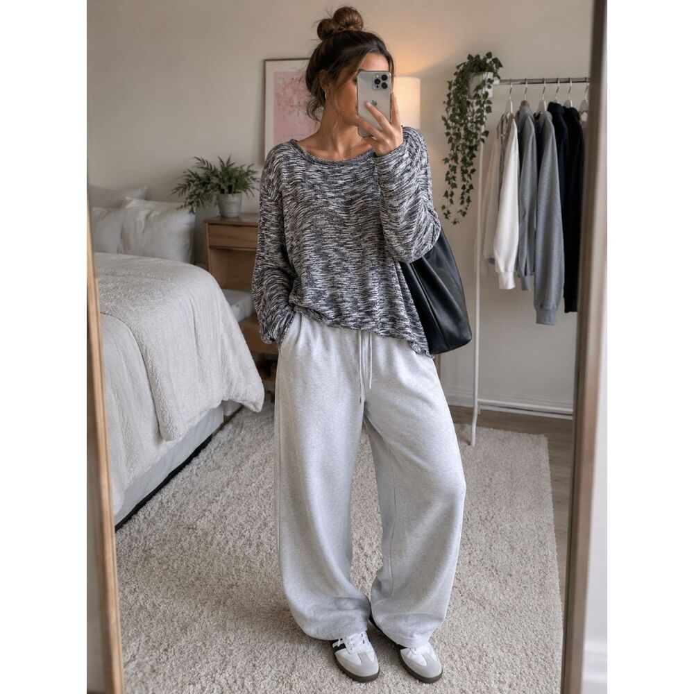 Lou & Grey Marled Sweater Small Marled Cozy Lounge Quiet Luxury Old Money COmfy